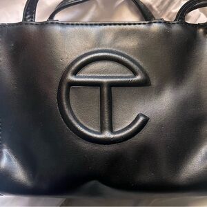 NWT Telfar Black Embossed Mini Purse
